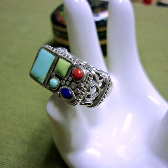 Vintage Jewelry - Vintage Sterling Southwest Ring sz 7
